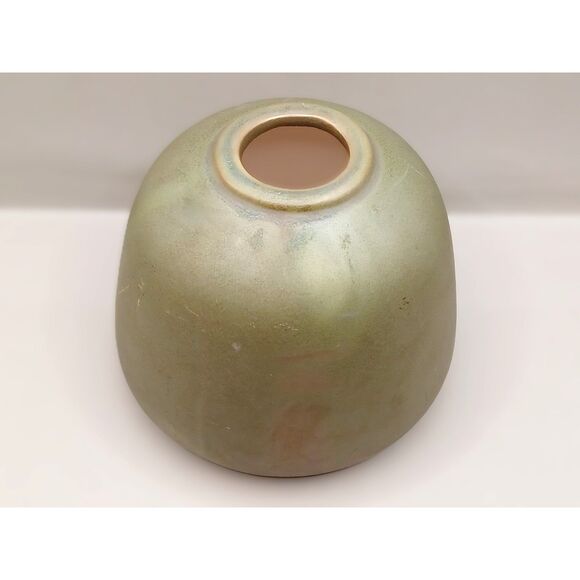 Hand Thrown Earth Green with Brick Red Highlights Jug Shape Vessel Vase - Picture 2 of 11